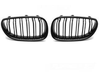 Přední maska, ledvinky BMW E60 / E61 03-10 lesklá černá, dvojité žebrování