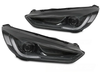 Přední světla Ford Focus MK3 2014-2018 černá LED DRL