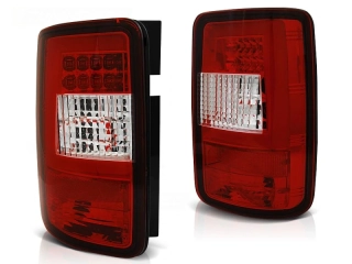Zadní světla VW Caddy 2003-2014 červená/krystal LED BAR 