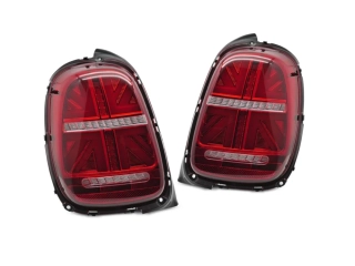Zadní LED světla pro Mini Cooper F55 F56 F57 (2014–2017) – Červená/Bílá, sekvenční blinkr (pouze 6-PIN)