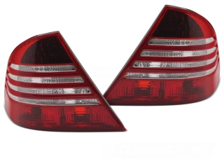 Zadní LED světla Mercedes W220 S-Class (98-05) červené/bílé