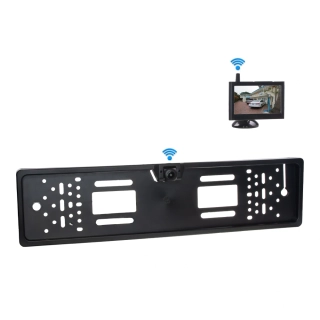 Parkovací kamera bezdrátová v podložce SPZ + 4,3" LCD monitor na palubní desku