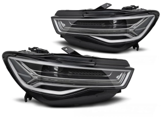 Přední FULL LED světlomety Audi A6 C7 (2014–2018) s sekvenčním blinkrem a DRL – Náhrada za Xenony (Pár)