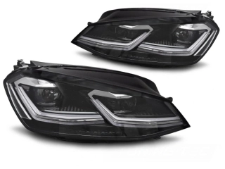 Přední FULL LED světlomety SILVER LINE s DRL – VW Golf VII (2012-2017)