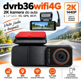 Chytrá 2K autokamera s 4G online připojením, GPS a 3.2" LCD – CARCLEVER