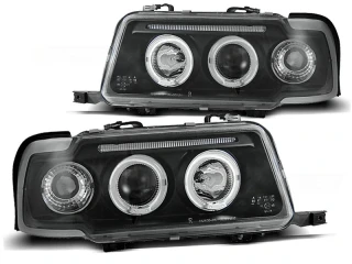 Přední světla Audi 80 B4 1991-1996 Angel Eyes - černé