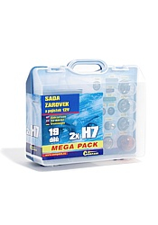 Žárovky 12V servisní box Mega H7+H7+pojistky