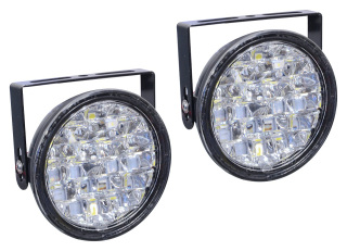 Světla pro denní svícení kulatá RL HOMOOLOGACE 18LED on/off 12V