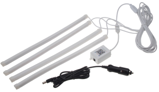 LED podsvětlení vnitřní RGB 12V, bluetooth, 4 pásky
