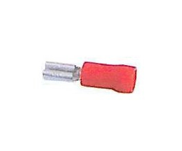 Objímka plochá 2,8 mm červená, 100 ks