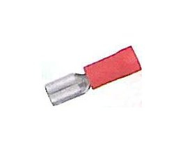 Objímka plochá 4,8 mm červená, 100 ks