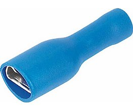 Objímka plochá izolovaná 4,8 mm modrá, 100 ks