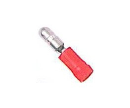 Zástrčka kruhová 4,0 mm červená, 100 ks