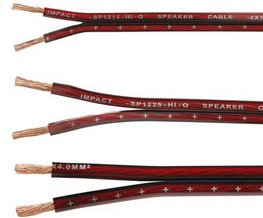 Reproduktorový kabel IMPACT 2x2,5 mm2, transp-vínový, role 10m