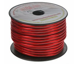 Kabel 10 mm, červeně transparentní, 25 m bal