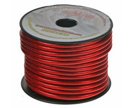 Kabel 6 mm, červeně transparentní, 25 m bal