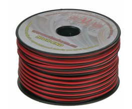 Kabel 2x1 mm, černočervený, 50 m bal