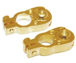 Zlacená svorka (-) pólu baterie 1x8,4; 2x10 mm2