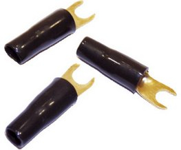Vidlička černá M5 pro kabel do 10mm2, 40ks