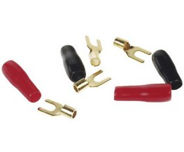 Gold vidličky M4 pro kabel 6 mm2, 4ks