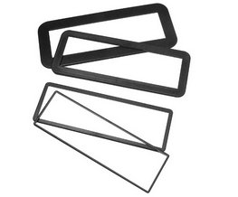 Sada plastových rámečků DIN E set 4ks vnitřní rozměr 182 x 54 mm šířka 3, 6, 12,