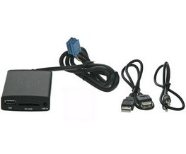 Adaptér pro ovládání USB zařízení OEM rádiem Peugeot, Citroen/AUX vstup