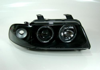Audi A4 B5 95-99 Přední světla Angel Eyes Black
