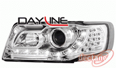 Audi 100 Typ 4C Přední světla Devil eyes s LED denním svícením