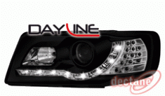 Audi 100 Typ 4C Přední světla Devil eyes s LED denním svícením Black