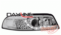 Audi A4 99-01Přední světla Devil eyes s LED denním svícením Chrom