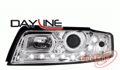 Audi A4 8E 01-04 Přední světla Devil eyes s LED svícením Chrom