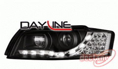 Audi A4 8E 01-04 Přední světla Devil eyes s LED denním svícením Black