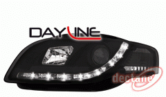 Audi A4 B7 05-08 Přední světla Devil eyes s LED denním svícením Black