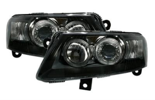 Audi A6 04 - Přední světla ANGEL EYES Black