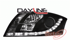 Audi TT 99-05 Přední světla Devil eyes s LED denním svícením Black