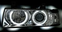 BMW E36 - Přední světla Angel Eyes CCFL - Chromové III.