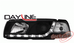 BMW E36 COUPE Přední světla Devil Eyes s LED denním svícením BLACK