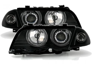 BMW E46 98-01 Přední světla Angel Eyes CCFL - Černé