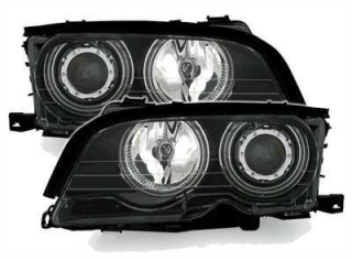 BMW E46 98-01 Přední světla Angel Eyes CCFL - Černé II.