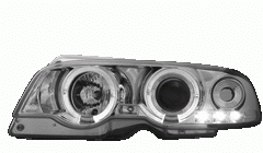 BMW E46 Coupé 98-01 Přední světla provedení chrom II