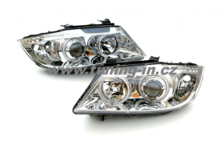 Bmw E90 4D - přední čiré projektory ANGEL EYES - CCFL
