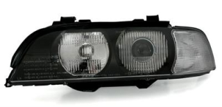 Přední čirá světla - BMW 5 E39 černé
