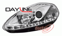 Fiat Grande Punto 05 Přední světla DEVIL EYES s denním svícením