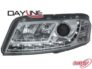 Fiat Stilo - Přední čiré lampy Devil Eyes s led svícením