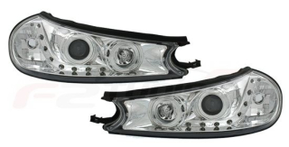 FORD MONDEO 96-00 Přední čirá světla DEVIL EYES Chrom