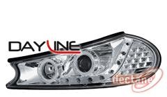 FORD MONDEO 96-00 Přední čirá světla LED DEVIL EYES Chrom