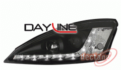 Ford Focus 01-04 Přední světla Devil eyes s LED denním svícením Black