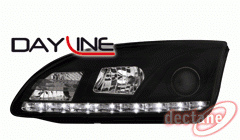 Ford Focus 05-08 Přední světla Devil eyes s LED denním svícením Black