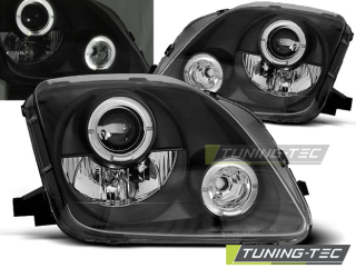 Honda Prelude 97- přední lampy Black s 2x ANGELEYES