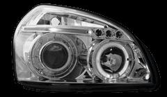 Hyundai Tucson - přední lampy chrom 04-